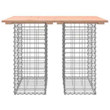 Trädgårdsbänk gabion-design 100x70x72 cm massivt douglasträ