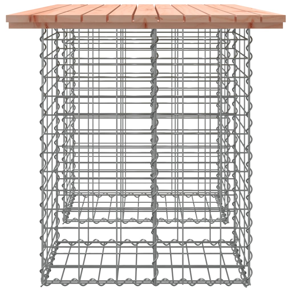 Trädgårdsbänk gabion-design 100x70x72 cm massivt douglasträ