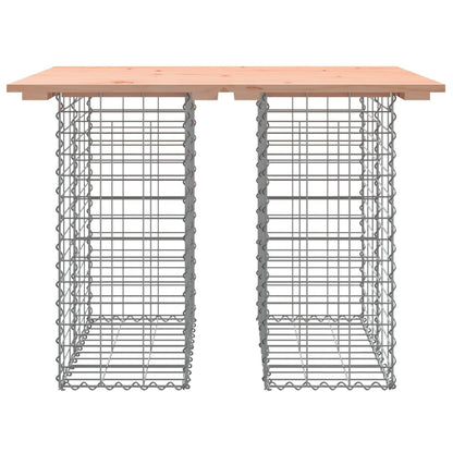 Trädgårdsbänk gabion-design 100x70x72 cm massivt douglasträ