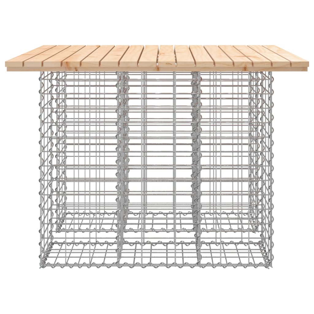 Trädgårdsbänk gabion-design 100x102x72 cm massiv furu