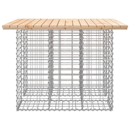 Trädgårdsbänk gabion-design 100x102x72 cm massiv furu