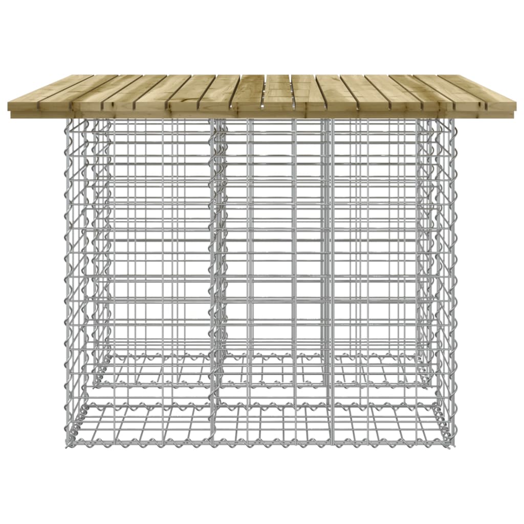 Trädgårdsbänk gabion-design 100x102x72 cm impregnerad furu