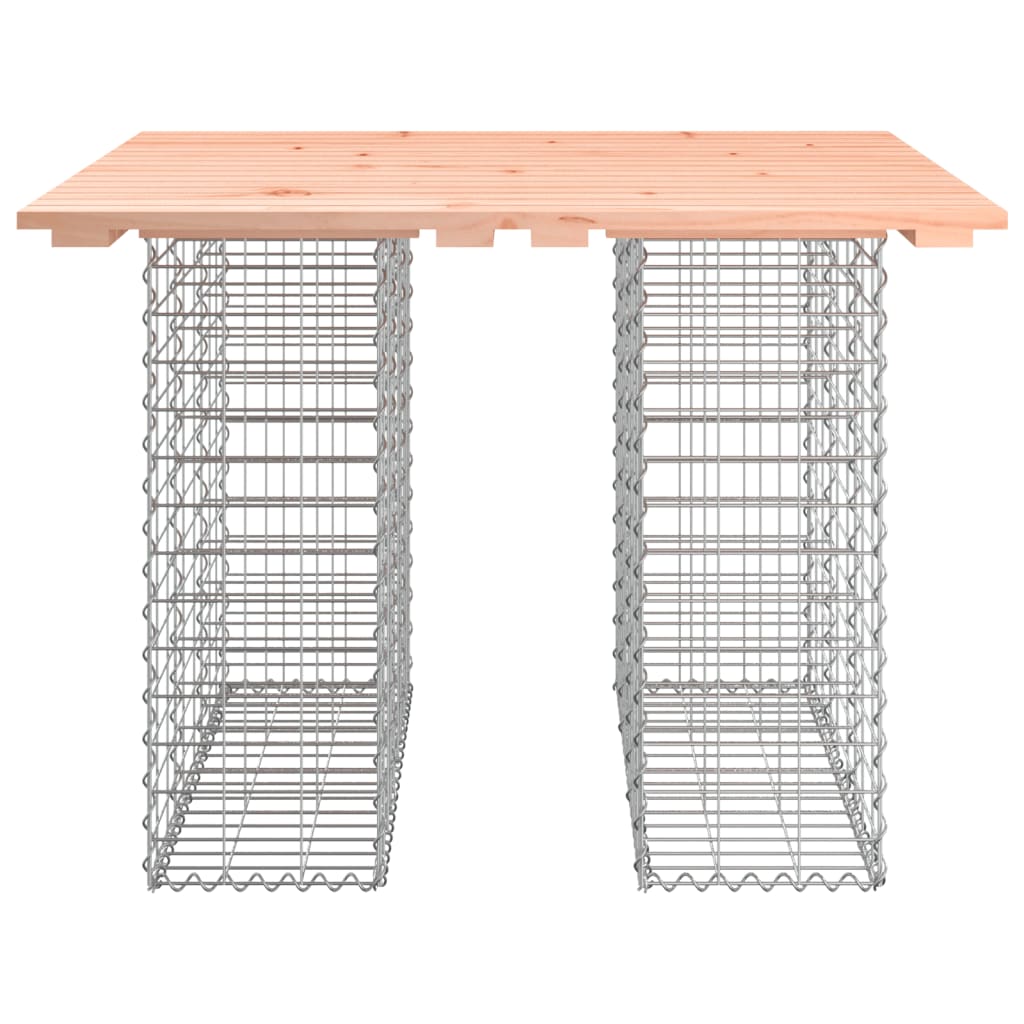 Trädgårdsbänk gabion-design 100x102x72 cm massivt douglasträ