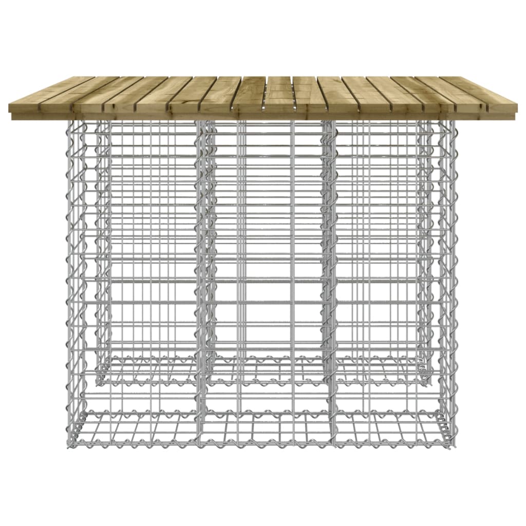 Trädgårdsbänk gabion-design 100x102x72 cm impregnerad furu