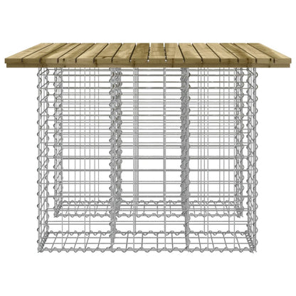 Trädgårdsbänk gabion-design 100x102x72 cm impregnerad furu