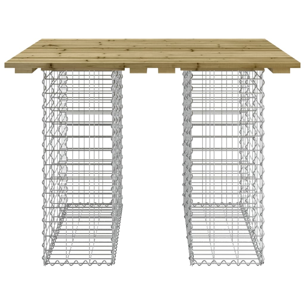 Trädgårdsbänk gabion-design 100x102x72 cm impregnerad furu