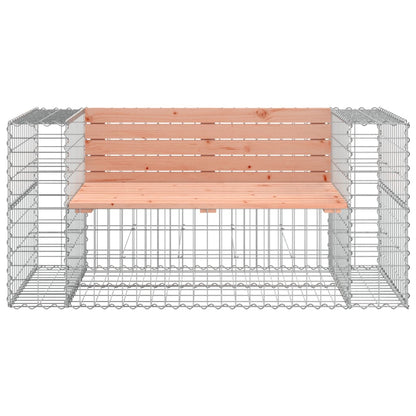 Trädgårdsbänk gabion-design 143x71x65,5 cm massivt douglasträ