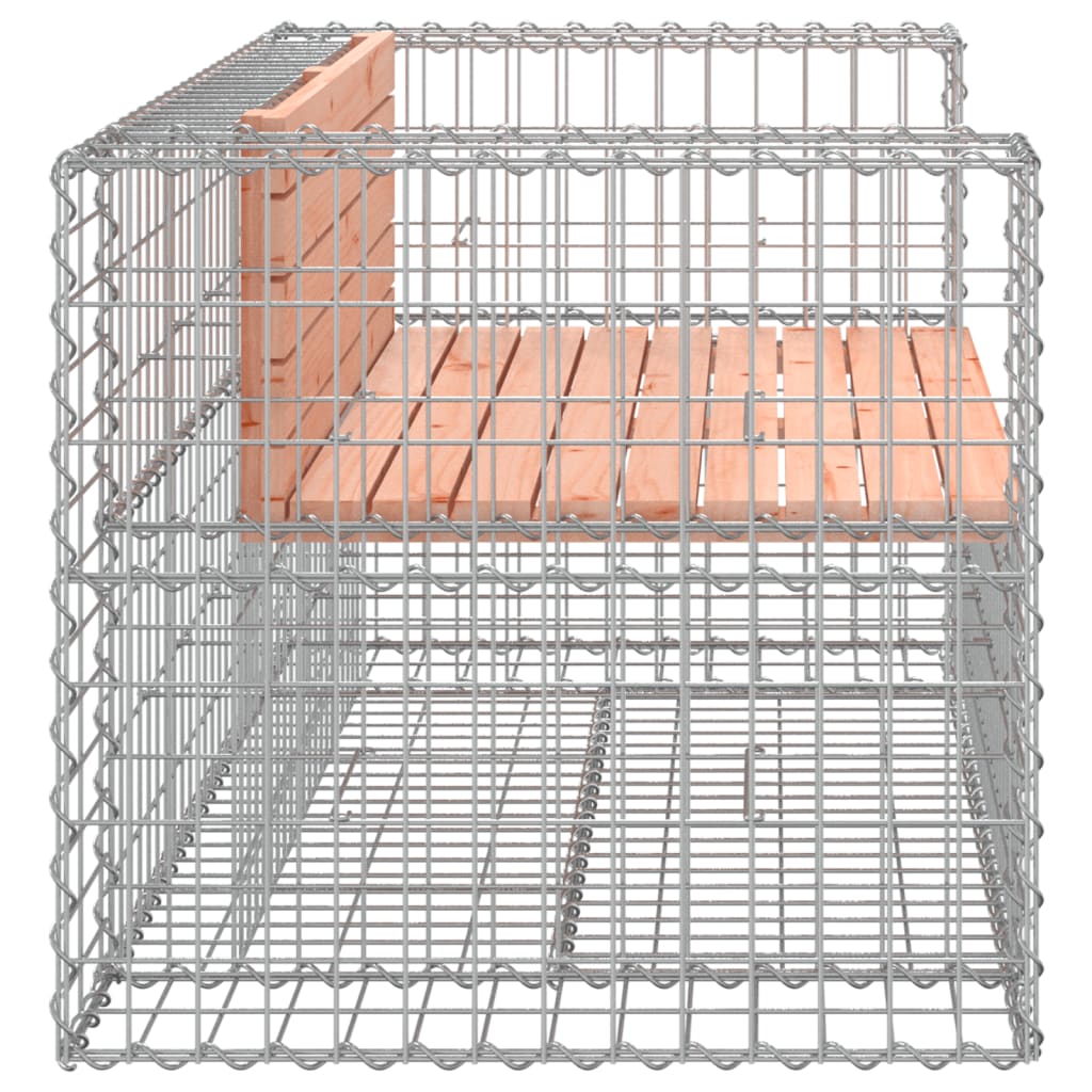 Trädgårdsbänk gabion-design 143x71x65,5 cm massivt douglasträ