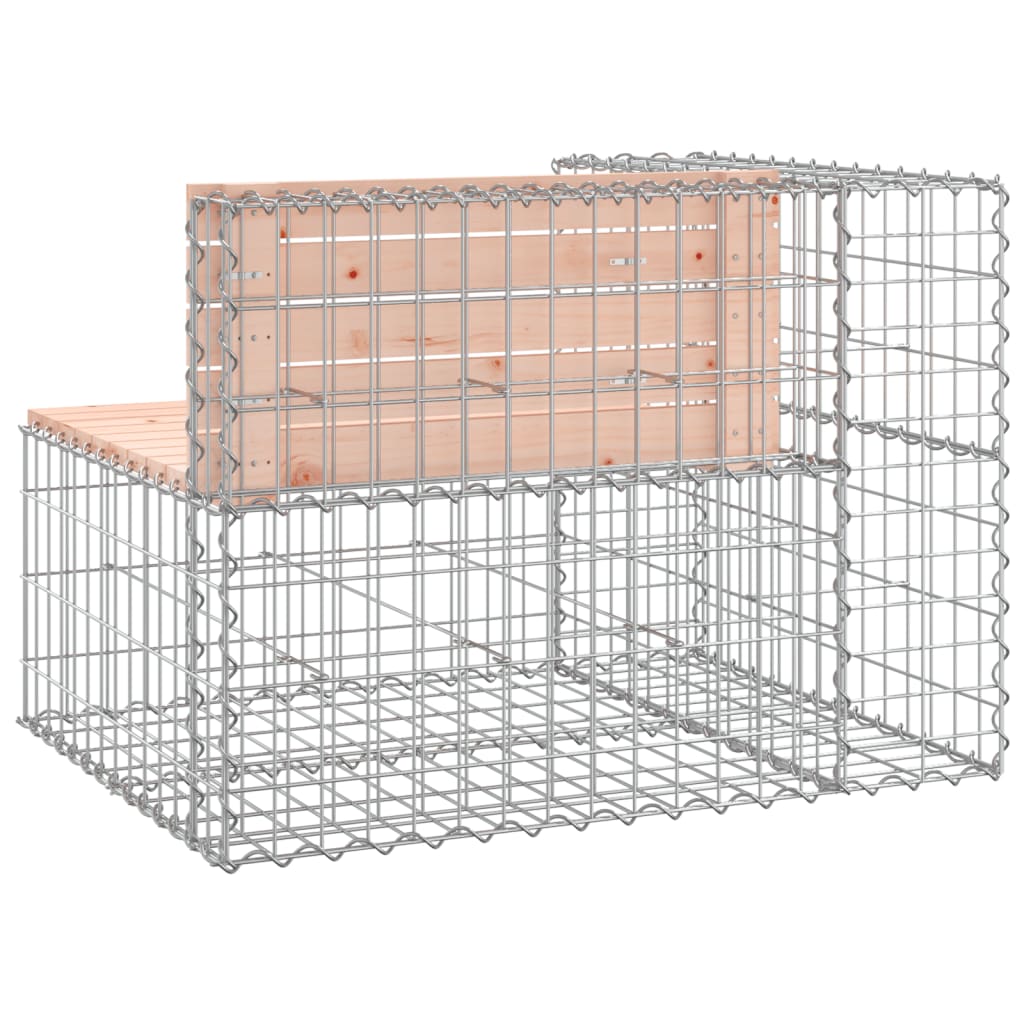 Trädgårdsbänk gabion-design 92x71x65,5 cm massivt douglasträ