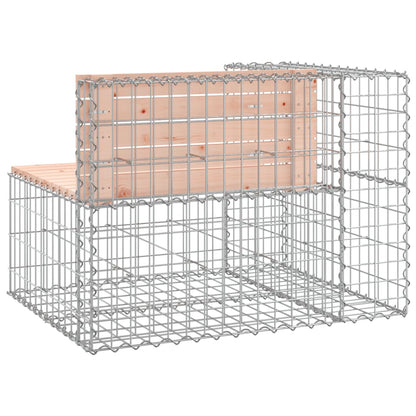 Trädgårdsbänk gabion-design 92x71x65,5 cm massivt douglasträ