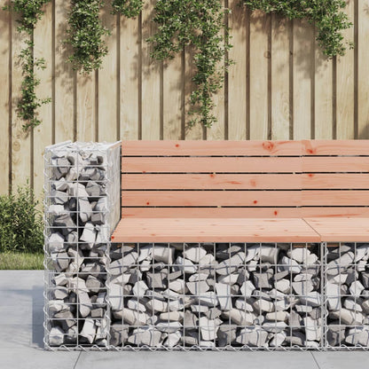 Trädgårdsbänk gabion-design 92x71x65,5 cm massivt douglasträ