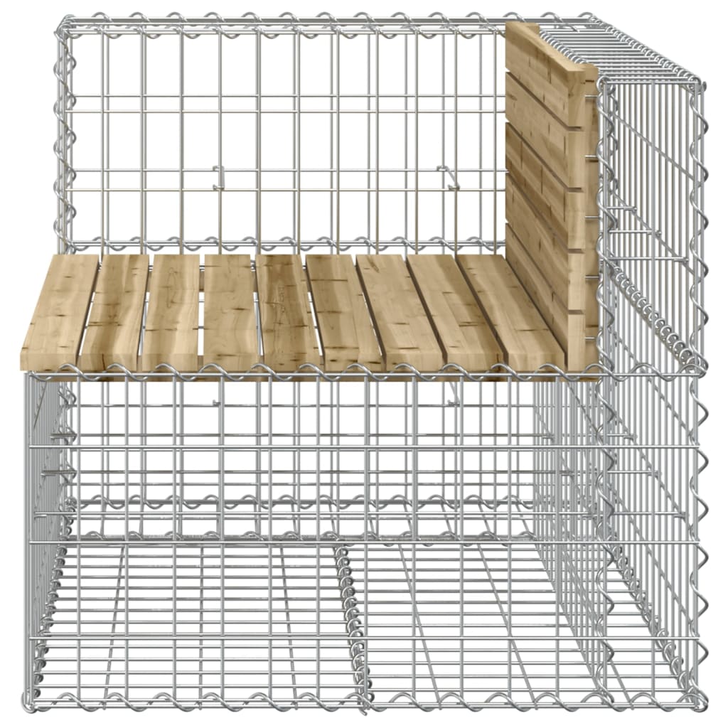 Trädgårdsbänk gabion-design 92x71x65,5 cm impregnerad furu