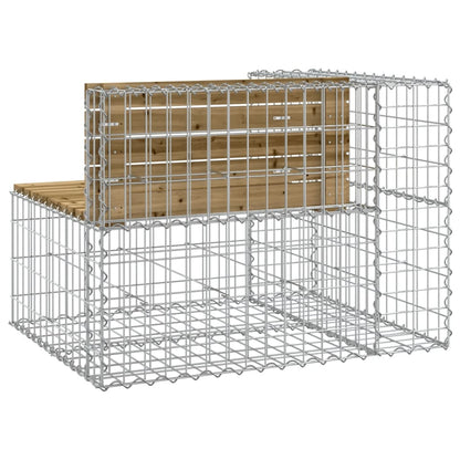 Trädgårdsbänk gabion-design 92x71x65,5 cm impregnerad furu