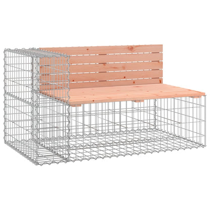 Trädgårdsbänk gabion-design 122x71x65,5 cm massivt douglasträ