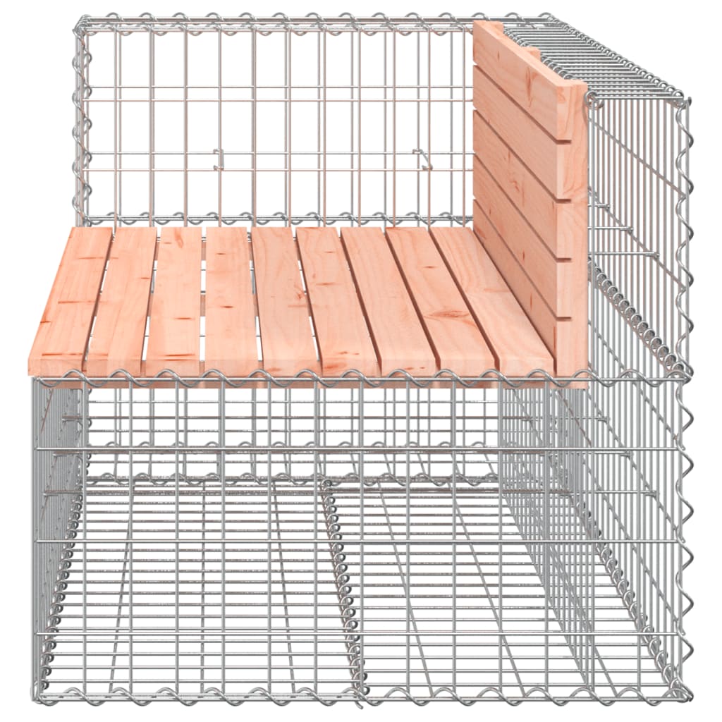 Trädgårdsbänk gabion-design 122x71x65,5 cm massivt douglasträ