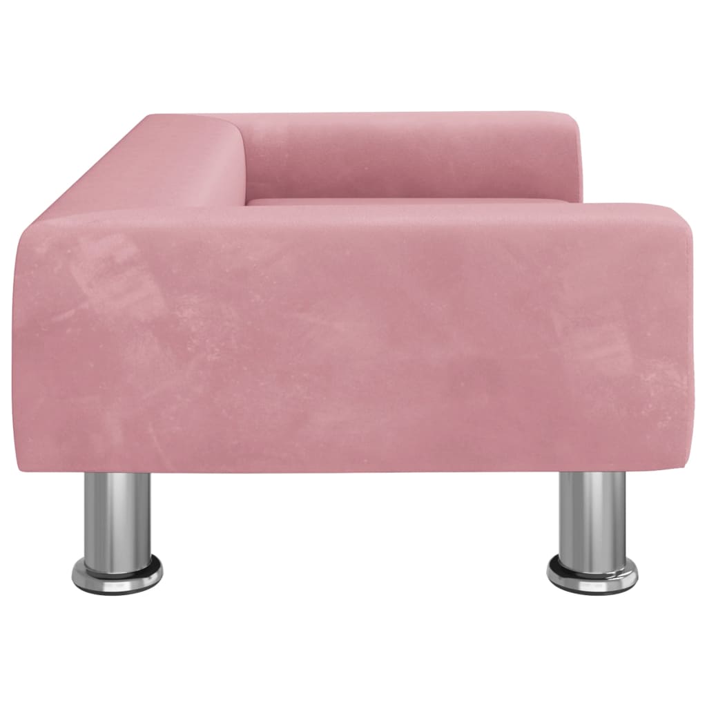 Barnsoffa rosa 70x45x26,5 cm sammet