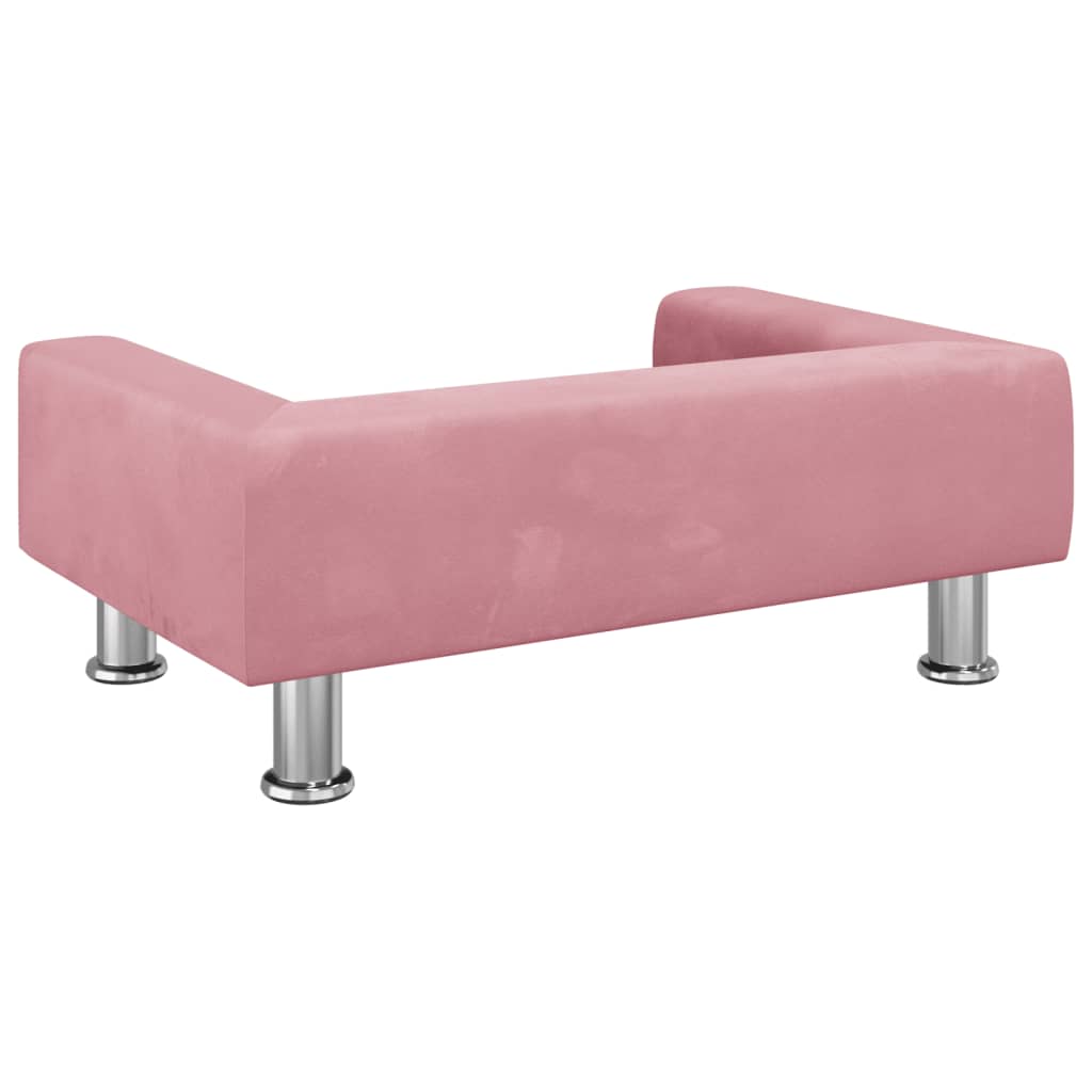 Barnsoffa rosa 70x45x26,5 cm sammet