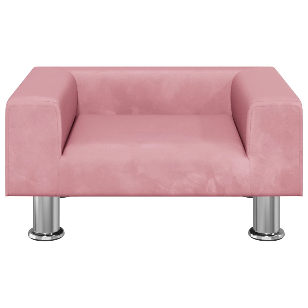 Barnsoffa rosa 50x40x26,5 cm sammet