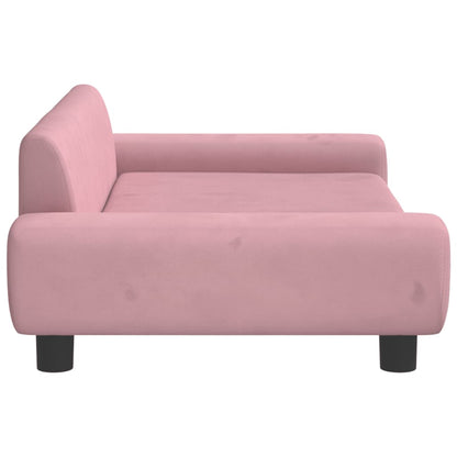 Barnsoffa rosa 100x54x33 cm sammet