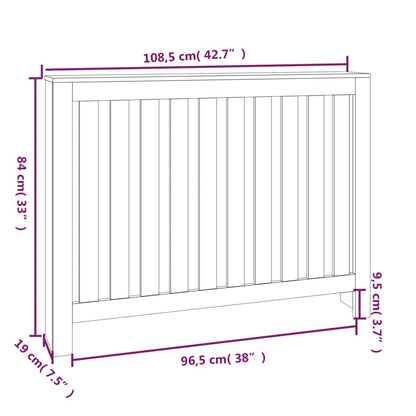 Elementskydd Vit 108,5x19x84 cm massiv furu