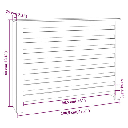 Elementskydd Vit 108,5x19x84 cm massiv furu