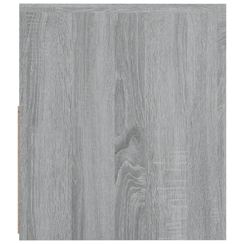 Sängbord 2 st med LED-belysning Grå sonoma 60x35x40 cm