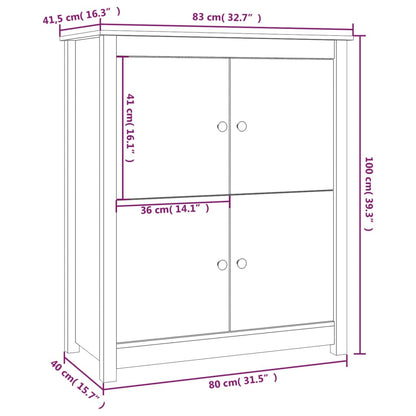 Skänk 83x41,5x100 cm massiv furu