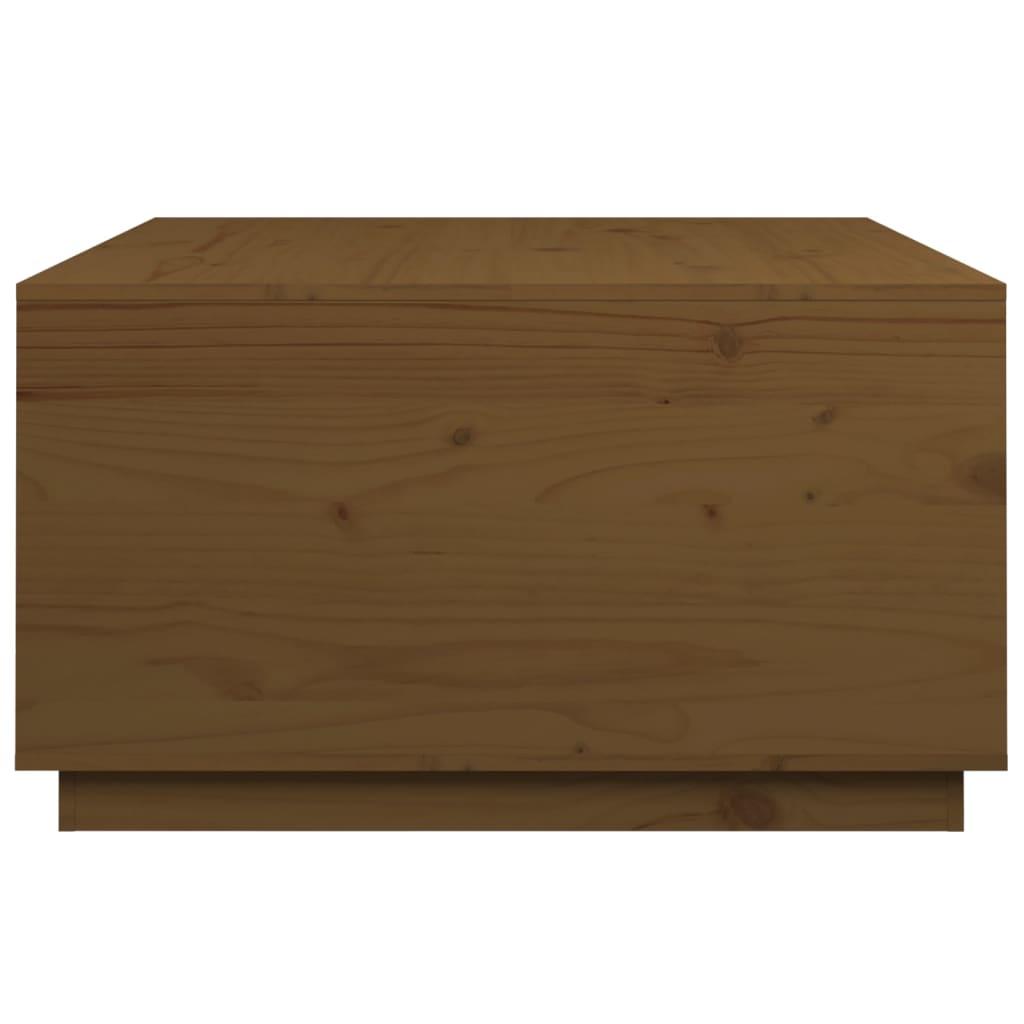 Soffbord honungsbrun 80x80x45 cm massiv furu