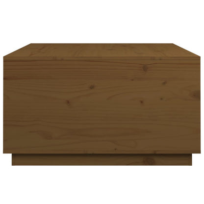 Soffbord honungsbrun 80x80x45 cm massiv furu