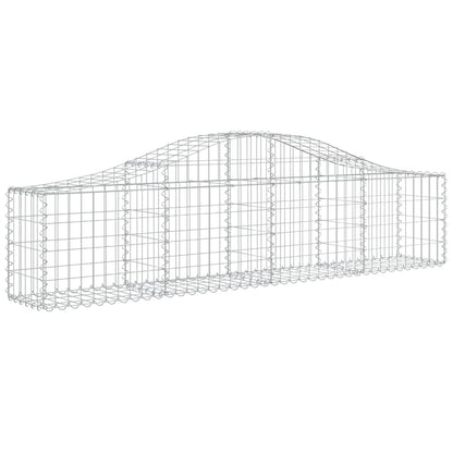 Gabion bågformad 3 st 200x30x40/60 cm galvaniserat järn