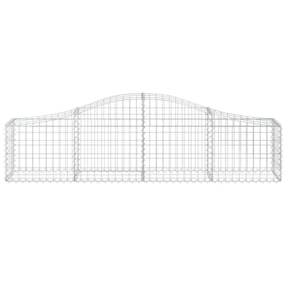 Gabion bågformad 3 st 200x30x40/60 cm galvaniserat järn