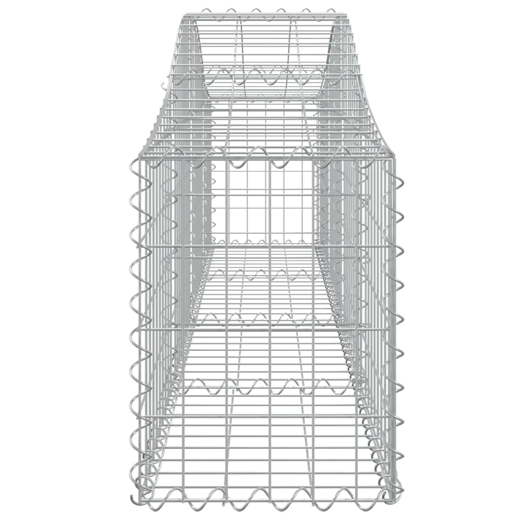 Gabion bågformad 3 st 200x30x40/60 cm galvaniserat järn
