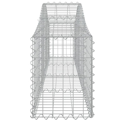 Gabion bågformad 3 st 200x30x40/60 cm galvaniserat järn
