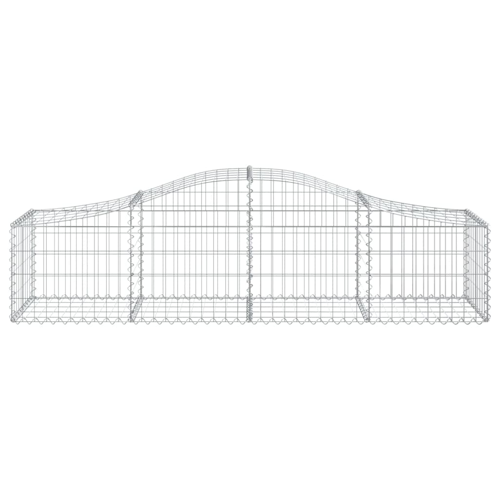 Gabioner bågformade 4 st 200x50x40/60 cm galvaniserat järn