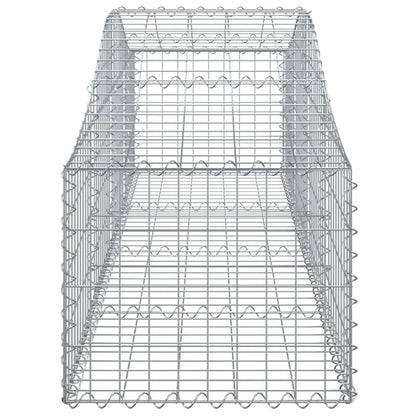 Gabioner bågformade 4 st 200x50x40/60 cm galvaniserat järn
