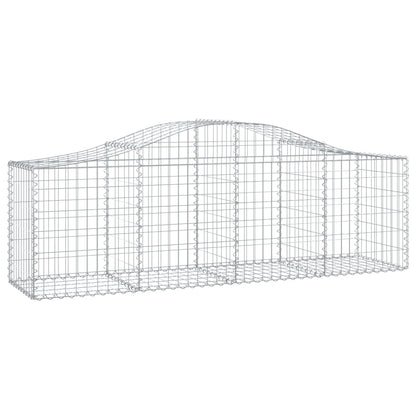 Gabioner bågformade 3 st 200x50x60/80 cm galvaniserat järn