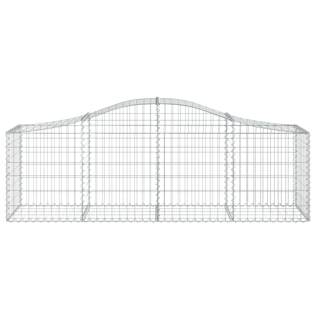 Gabioner bågformade 3 st 200x50x60/80 cm galvaniserat järn