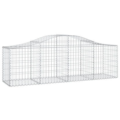 Gabioner bågformade 4 st 200x50x60/80 cm galvaniserat järn