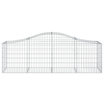 Gabioner bågformade 4 st 200x50x60/80 cm galvaniserat järn
