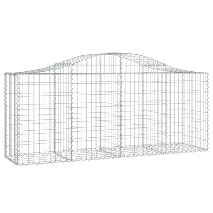 Gabioner bågformade 3 st 200x50x80/100 cm galvaniserat järn