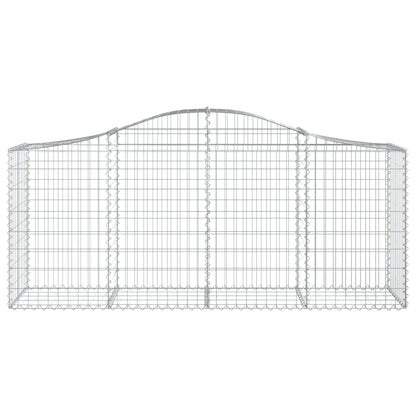 Gabioner bågformade 3 st 200x50x80/100 cm galvaniserat järn