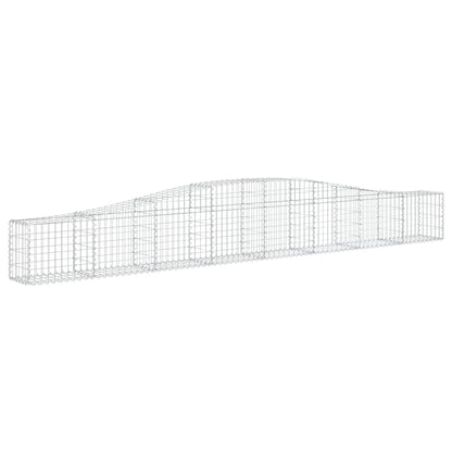 Gabioner bågformade 2 st 400x30x40/60 cm galvaniserat järn