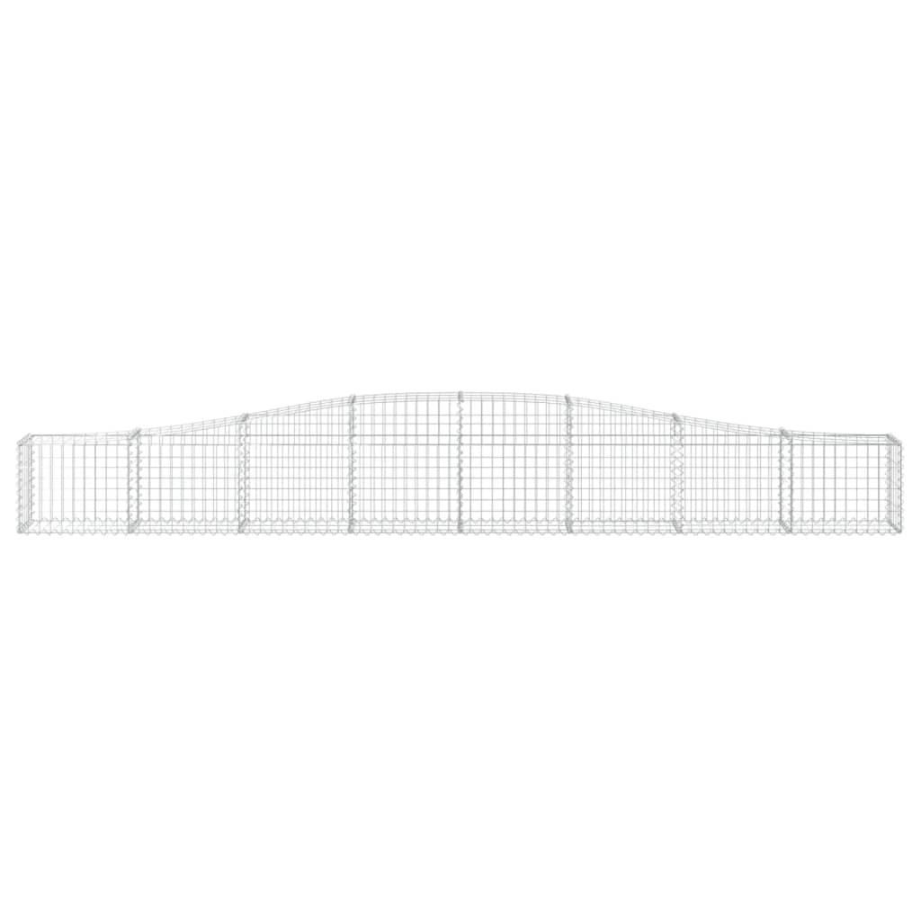 Gabioner bågformade 2 st 400x30x40/60 cm galvaniserat järn
