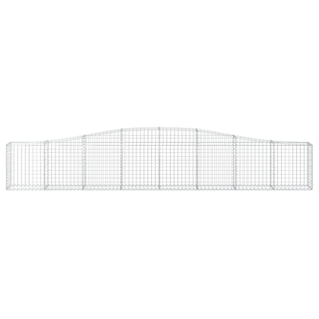 Gabioner bågformade 2 st 400x30x60/80 cm galvaniserat järn