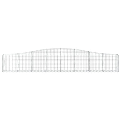 Gabioner bågformade 2 st 400x30x60/80 cm galvaniserat järn