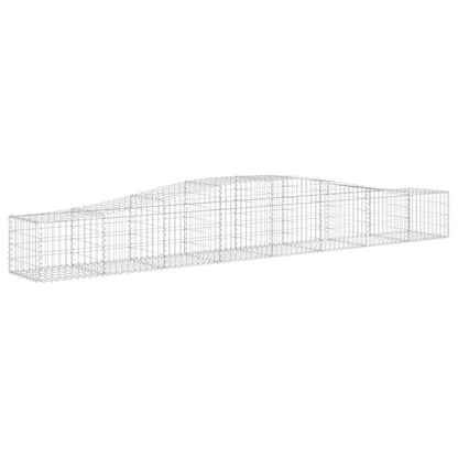 Gabioner bågformade 2 st 400x50x40/60 cm galvaniserat järn