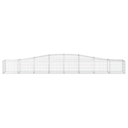 Gabioner bågformade 2 st 400x50x40/60 cm galvaniserat järn