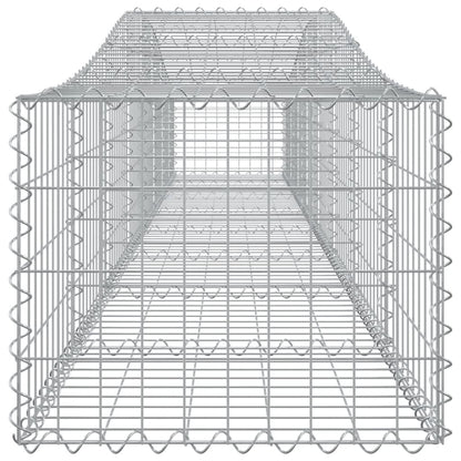 Gabioner bågformade 2 st 400x50x40/60 cm galvaniserat järn