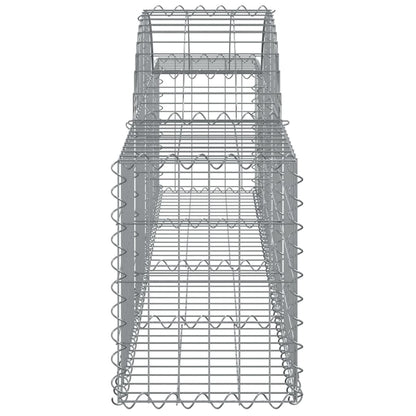 Gabion bågformad 2 st 200x30x40/60 cm galvaniserat järn