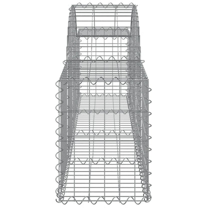 Gabion bågformad 3 st 200x30x40/60 cm galvaniserat järn